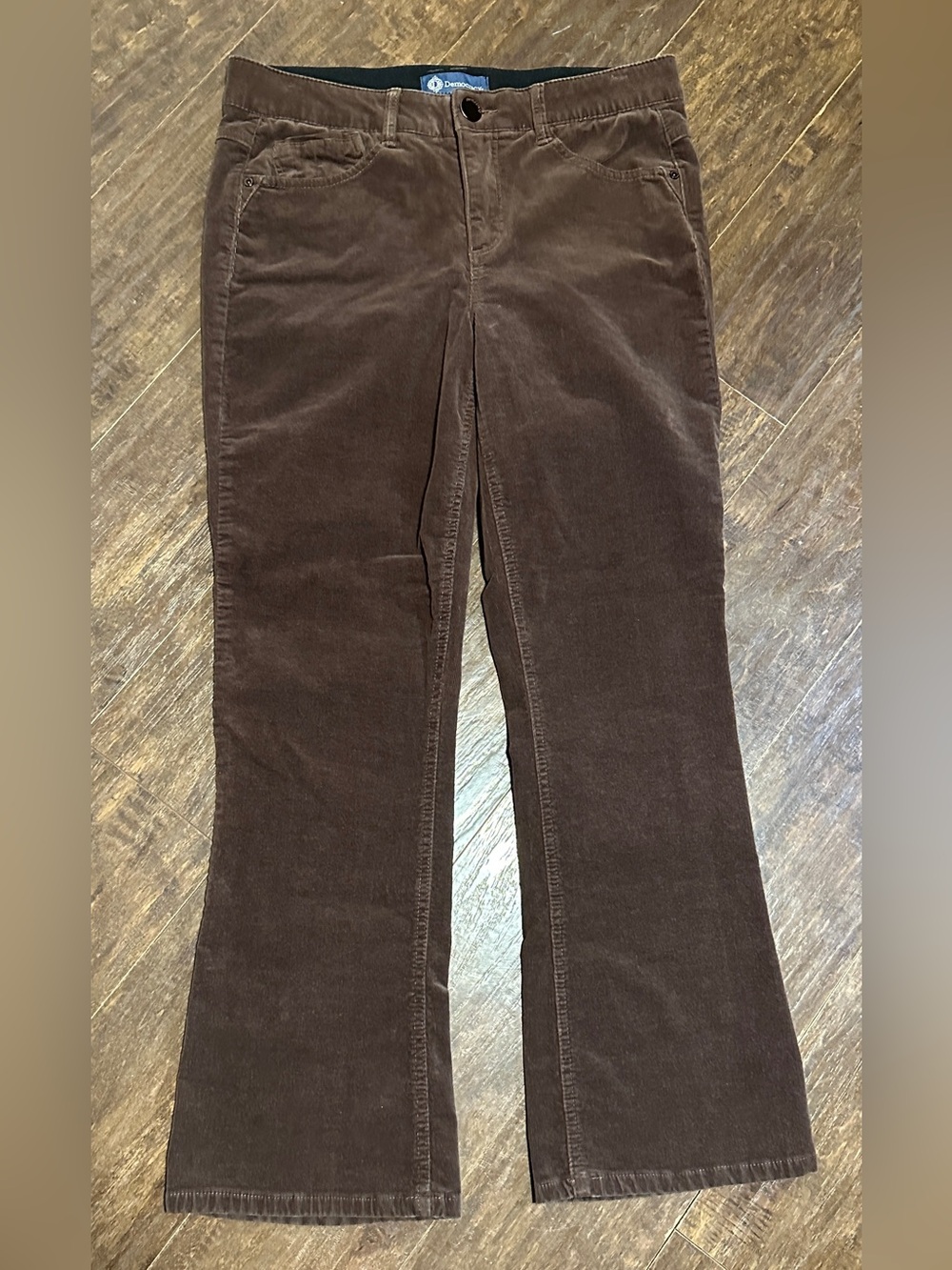 Democracy Ab Solution Brown Corduroy Wide Leg Pants 10P